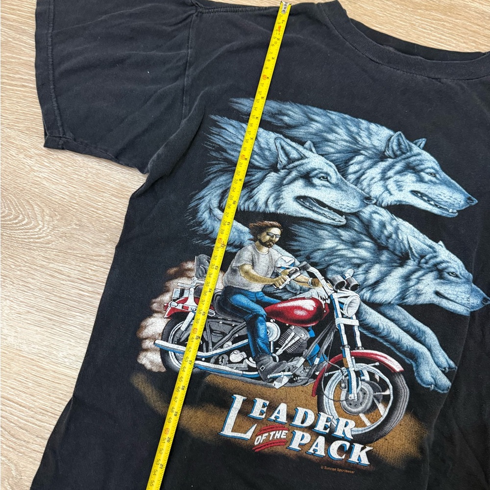 Vintage American Thunder Leader Of The Pack T Shirt Sz XL Harley Single Stitch - Picture 3 of 6
